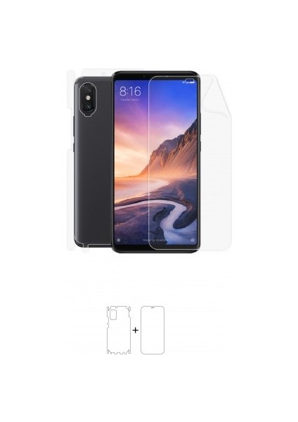 Xiaomi Mi Max 3 Full Body Ekran Koruyucu Ön Arka Yan Darbe Emici Poliüretan Film