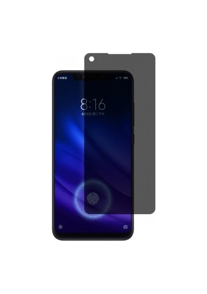 Xiaomi Mi 8 Pro Transparent Mat Hayalet Ekran Koruyucu Yandan Bakınca Görünmeyen Ekran Privacy