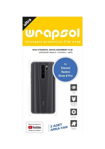 Xiaomi Redmi Note 8 Pro Arka Yan Koruyucu Darbe Emici Poliüretan Film Amerika Üretimi fiyatları