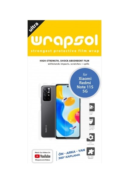 Xiaomi Redmi Note 11S 5g Full Body Ekran Koruyucu Ön Arka Yan Darbe Emici Poliüretan Film fiyatları