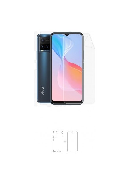 Vivo Y21S Full Body Ekran Koruyucu Ön Arka Yan Darbe Emici Poliüretan Film
