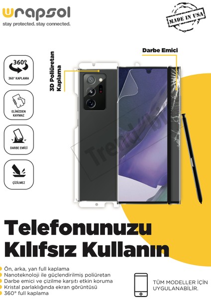 Xiaomi 12 Pro Full Body Ekran Koruyucu Ön Arka Yan Darbe Emici Poliüretan Film modelleri