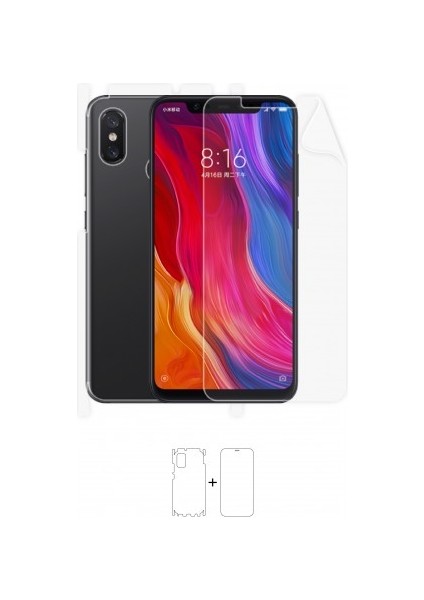 Xiaomi Mi 8 Full Body Ekran Koruyucu Ön Arka Yan Darbe Emici Poliüretan Film