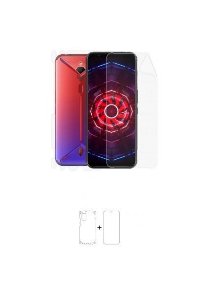 Zte Nubia Red Magic 3s Full Body Ekran Koruyucu Ön Arka Yan Darbe Emici Poliüretan Film