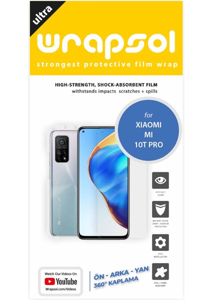 Xiaomi Mi 10T Pro Full Body Ekran Koruyucu Ön Arka Yan Darbe Emici Poliüretan Film fiyatları