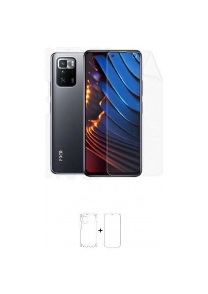 Xiaomi Poco X3 Gt Full Body Ekran Koruyucu Ön Arka Yan Darbe Emici Poliüretan Film