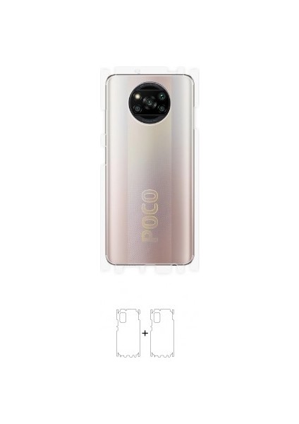 Xiaomi Poco X3 Pro Arka Yan Koruyucu Darbe Emici Poliüretan Film Amerika Üretimi