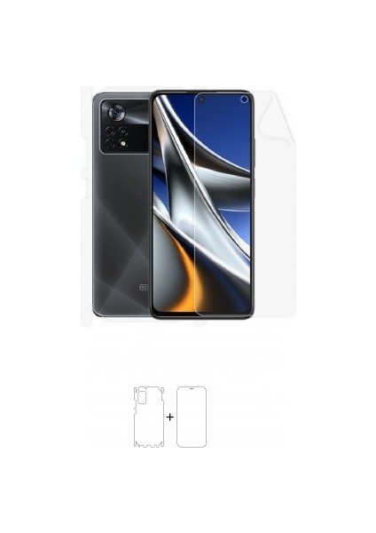 Xiaomi Poco X4 Pro 5g Full Body Ekran Koruyucu Ön Arka Yan Darbe Emici Poliüretan Film