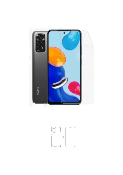 Xiaomi Redmi Note 11 Full Body Ekran Koruyucu Ön Arka Yan Darbe Emici Poliüretan Film