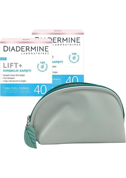 Krem Lift+ 40+ x 2 ve Diadermine Çanta Hediyeli