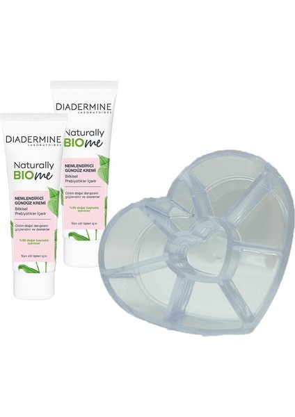 Naturally Bio Me Nemlendirici Gündüz Kremi 50 ml x 2 ve Diadermine + Makyaj Düzenleyici