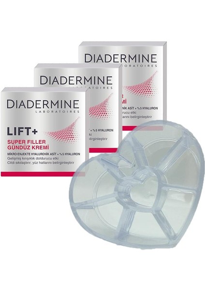 Lift+ Super Filler Gündüz Kremi 50 ml x 3 ve Diadermine + Makyaj Düzenleyici