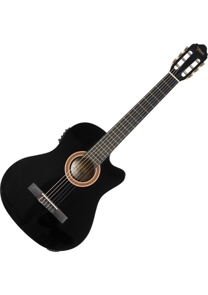 Valencıa VC104TCEBK Elektro Klasik Gitar Sap Çelikli 4/4 Siyah