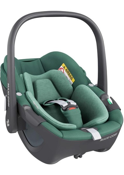 Adac'lı Pebble 360 Derece Dönebilen Yatabilen Bebek Oto Koltuğu ve Ana Kucağı 0-13 kg Essential Green