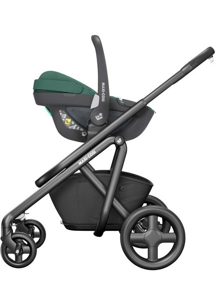 Adac'lı Pebble 360 Derece Dönebilen Yatabilen Bebek Oto Koltuğu ve Ana Kucağı 0-13 kg Essential Green