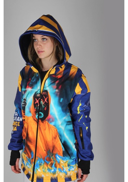 Sarı-Lacivert SSF7784 Kadın Kayak Montu, 1. Kalite Kadın Snowboard Montu fiyatları