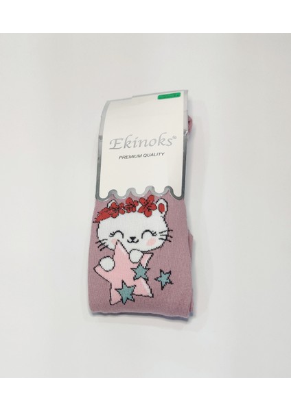 Ekinoks Sock Donna Desenli Kız Çocuk Külotlu Çorap