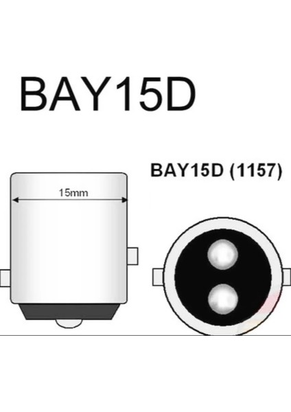 SK Auto 12V 1016 P21/5W Çift Duy Park Stop Ampul BAY15D 10 Adet
