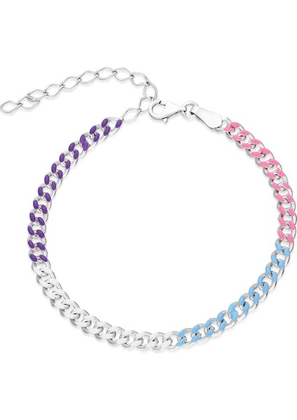 Kadın 925 Ayar Gümüş Mix Gurmet Bileklik