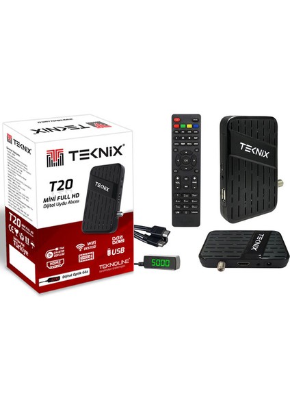 Uydu Alıcı Mini Full HD Wifi Numaratör Göz Youtube Teknix T-20 fırsatları