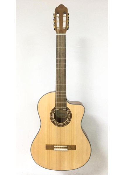 Valencıa VC304CE Elektro Klasik Gitar, Cutaway, 4/4, Naturel Mat,