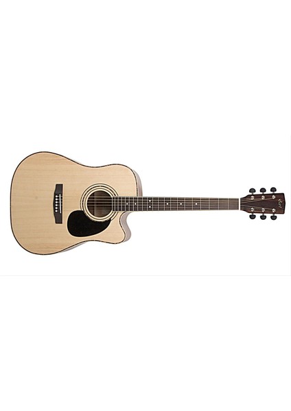 Müzik Cort AD880CENSW Elektro Akustik Gitar, Kılıflı, Naturel Satin, Lad