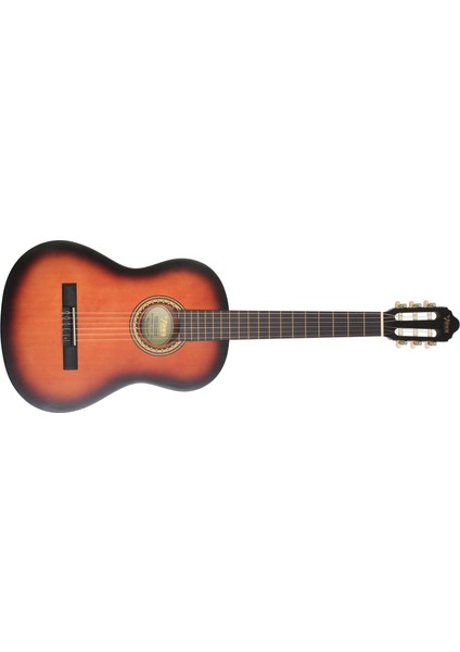 Valencıa VC204CSB Klasik Gitar, Scale 4/4, Sunburst Mat, Kapak Sıtka