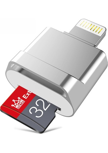 Mikrodrive 8pin - Tf Kart Adaptör Mini iPhone & iPad Tf Kart Okuyucu, Kapasite: 16GB (Yurt Dışından)