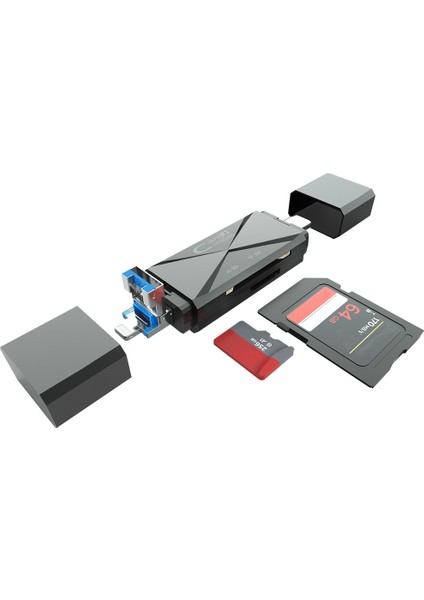 ADS-218 8 Pin+Usb+Tip-C Çok Function Card Okuyucu (Yurt Dışından)