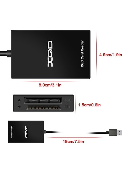 Rocketek CR312-A Usb3.0 Sd / Xqd 2 1 Kart Okuyucusu (Yurt Dışından)