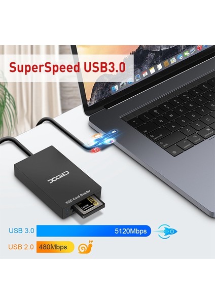 Rocketek CR312-A Usb3.0 Sd / Xqd 2 1 Kart Okuyucusu (Yurt Dışından)