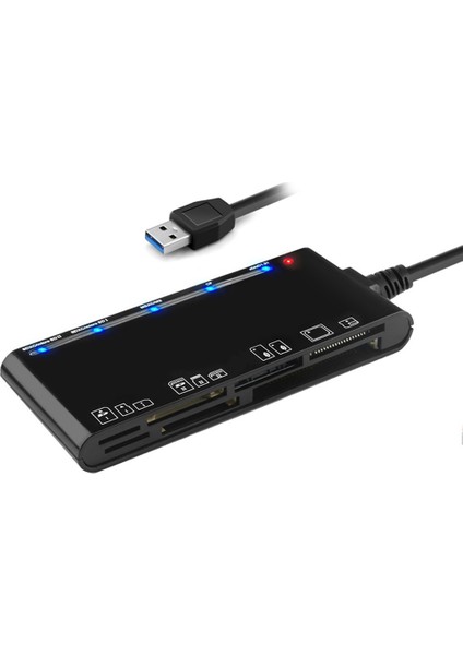Rocketek Cr7 Usb3.0 Çok Işlevli Kart Okuyucu Cf / Xd / Ms / Sd / Tf Kart 7 1 (Yurt Dışından)