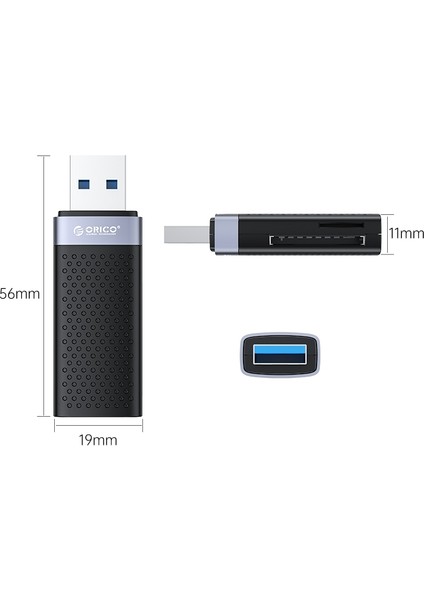 Orıco CS2T-A3 Tf/sd Çift Port Usb-A3.0 Çift Okuma Kartı Okuyu (Yurt Dışından)Cu