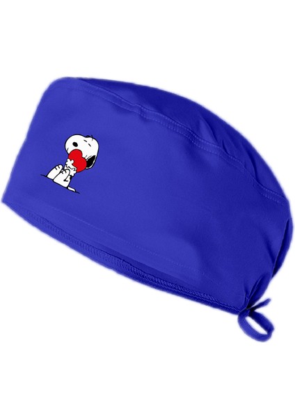 Snoopy Kalp Baskılı Şef Aşçı Hastane Bonesi