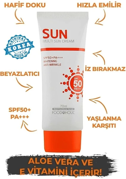 Sun Yapışkan His Bırakmayan Leke Karşıtı Spf 50+ Güneş Kremi