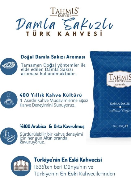 Damla Sakızlı Türk Kahvesi 3 x 100 gr