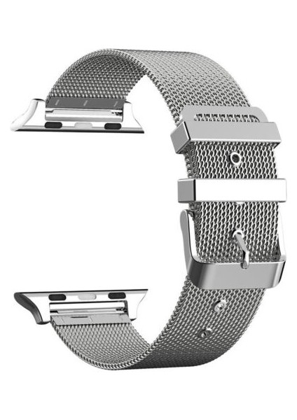 Apple Watch 38 mm Uyumlu Kayış Metal Milano Delikli Paslanmaz Kordon
