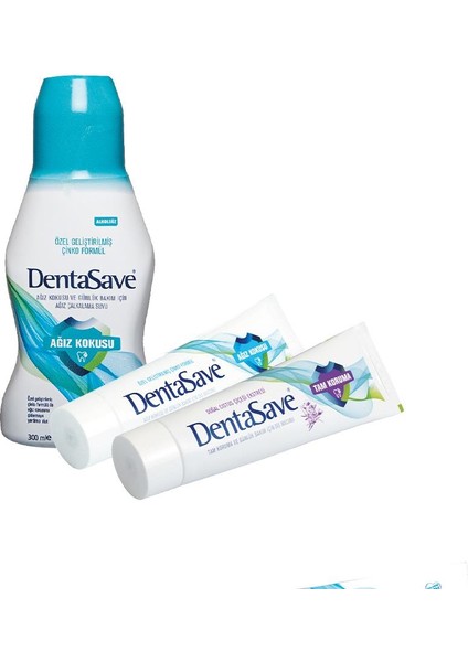 Ağız Çalkalama Suyu Ağız Kokusu Çinko 300 Ml, Diş Macunu Çinko ve Tam Koruma 75 ml