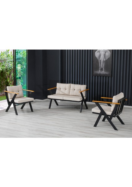 2+1+1 Zeta Bahçe Takımı, Balkon, Bahçe, Cafe Mobilyası, Süngerli Metal Çay Seti fiyatları