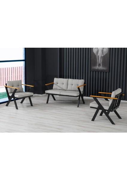 2+1+1 Zeta Bahçe Takımı, Balkon, Bahçe, Cafe Mobilyası, Süngerli Metal Çay Seti fiyatları