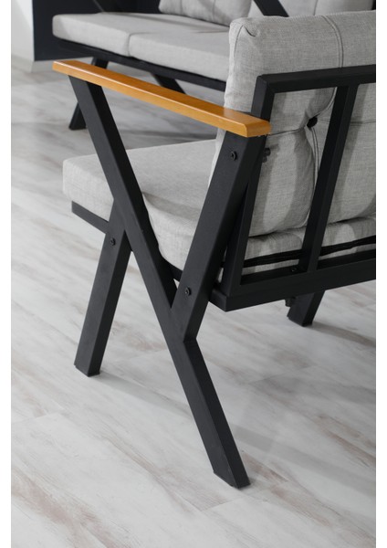 2+1+1 Zeta Bahçe Takımı, Balkon, Bahçe, Cafe Mobilyası, Süngerli Metal Çay Seti fırsatları