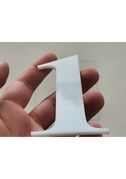 Kapı Numarası 25 cm Beyaz Pleksi Kendinden Yapışkanlı Bina Daire Villa Kapı Numarası Roma Yazı Tipi
