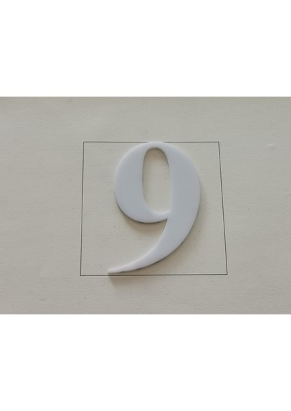 Kapı Numarası 25 cm Beyaz Pleksi Kendinden Yapışkanlı Bina Daire Villa Kapı Numarası Roma Yazı Tipi fiyatları
