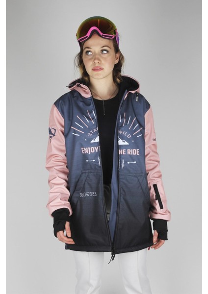 Kurt&kadın Fermuar SS7787 Kadın Kayak Montu, 1. Kalite Kadın Snowboard Montu