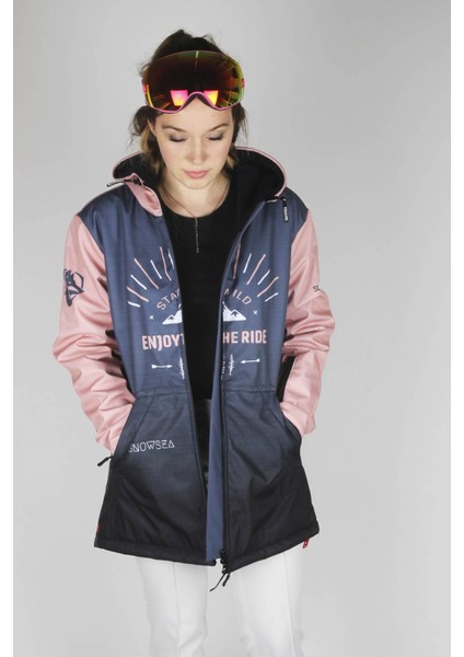 Kurt&kadın Fermuar SS7787 Kadın Kayak Montu, 1. Kalite Kadın Snowboard Montu fiyatları