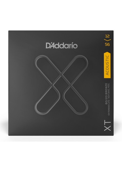 Daddarıo XTABR1256 Akustik Gitar Tel Seti, 80/20 Lıght/medıum Btm