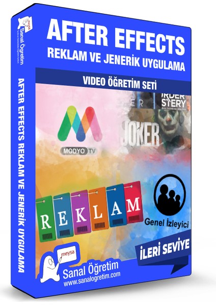 After Effects Reklam ve Jenerik Uygulama Video Ders Eğitim Seti