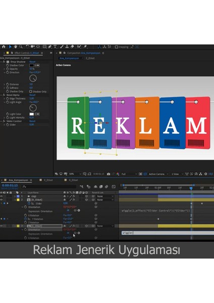 After Effects Reklam ve Jenerik Uygulama Video Ders Eğitim Seti