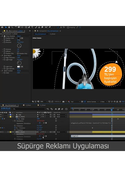 After Effects Reklam ve Jenerik Uygulama Video Ders Eğitim Seti