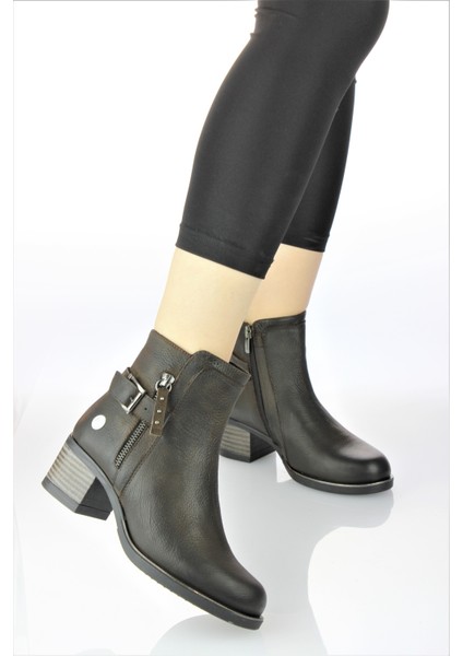 Kadın Hakiki Deri Alçak Topuk Klasik Tarz Kısa Bot M23-KB4140 modelleri